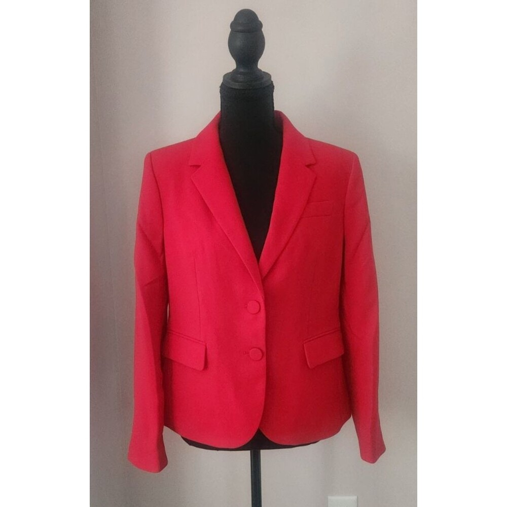 NWT J Crew Womens Red Pink Tailored Blazer Jacket Work Tailored 10P Petite 10